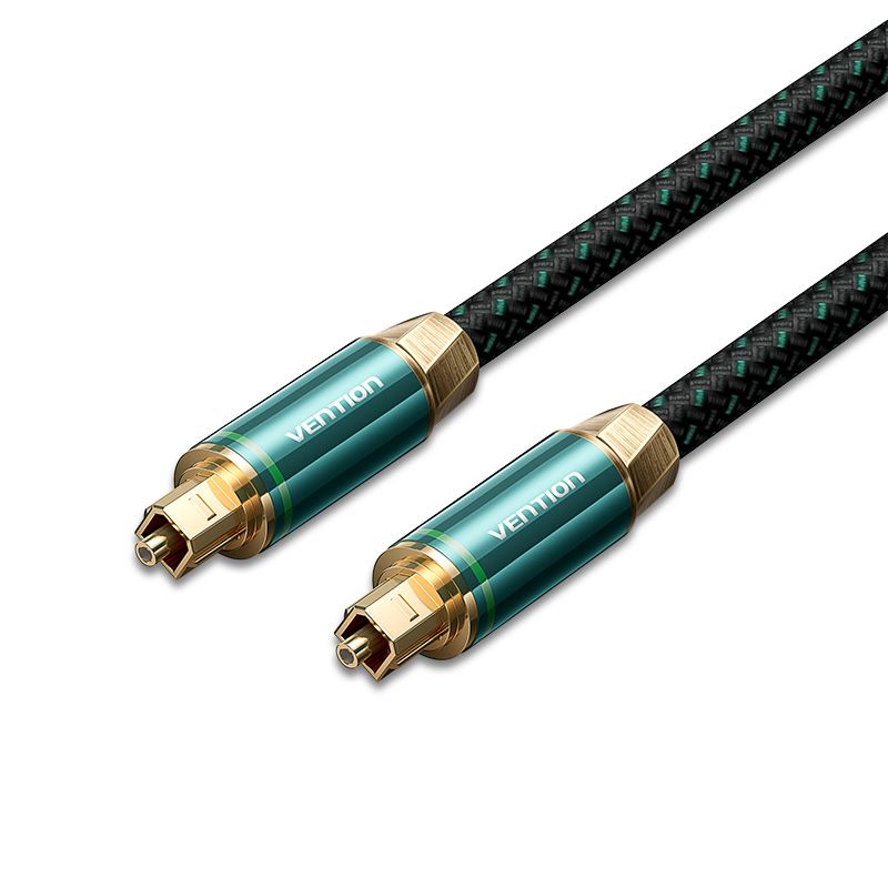 Cable de audio de fibra óptica trenzado de algodón, tipo cobre verde, 1/1,5/2/3/5/10M