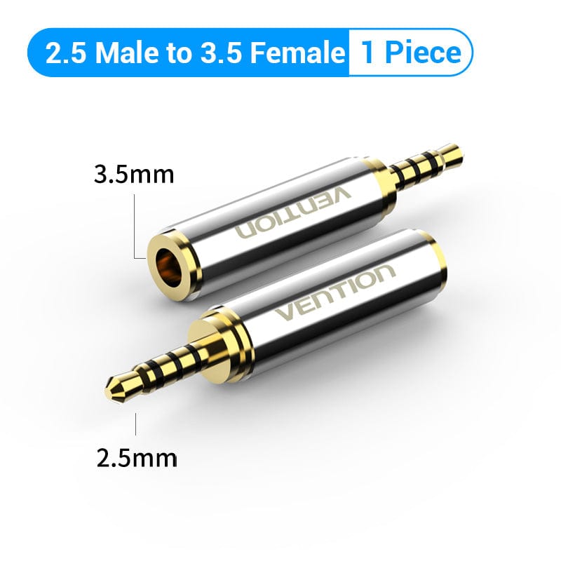 VENTION 速卖通 3.5 to 2.5 1pc Jack 3.5mm to 2.5mm Male to Female Plug Audio Adapter for Speaker Laptop Headphone Jack Aux Cable Connecter 2.5 to 3.5