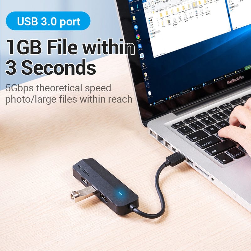 VENTION 速卖通 USB 3.0 HUB-0.15M USB 3.0 Hub 3 Ports USB Sound Card 2 in 1 External Stereo Audio Adapter 3.5mm with Headphone Microphone USB Sound Card