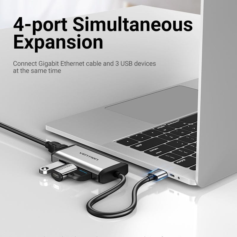 VENTION 速卖通 USB-A3.0 1000Mbps USB Ethernet USB3.0 Lan 1000Mbps Ethernet Adapter USB RJ45 USB HUB