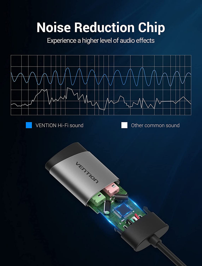 VENTION 0.15m USB External Sound Card