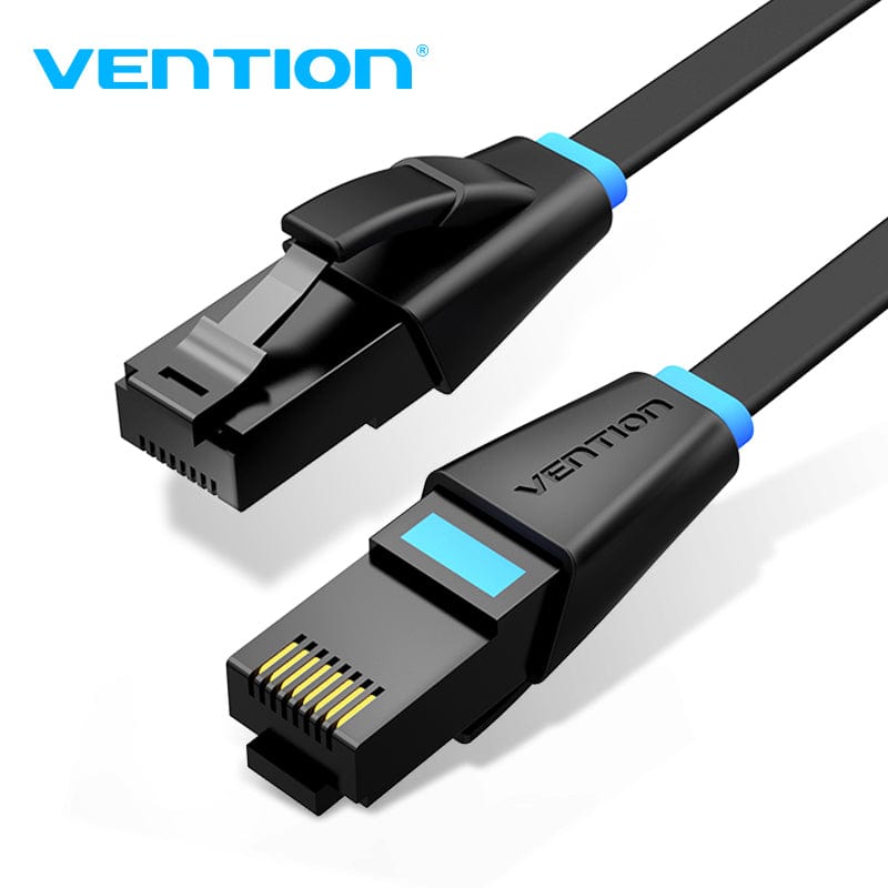 Vention Flat Cat.6 UTP Patch Cable 30M/35M/40M/45M/50M Black