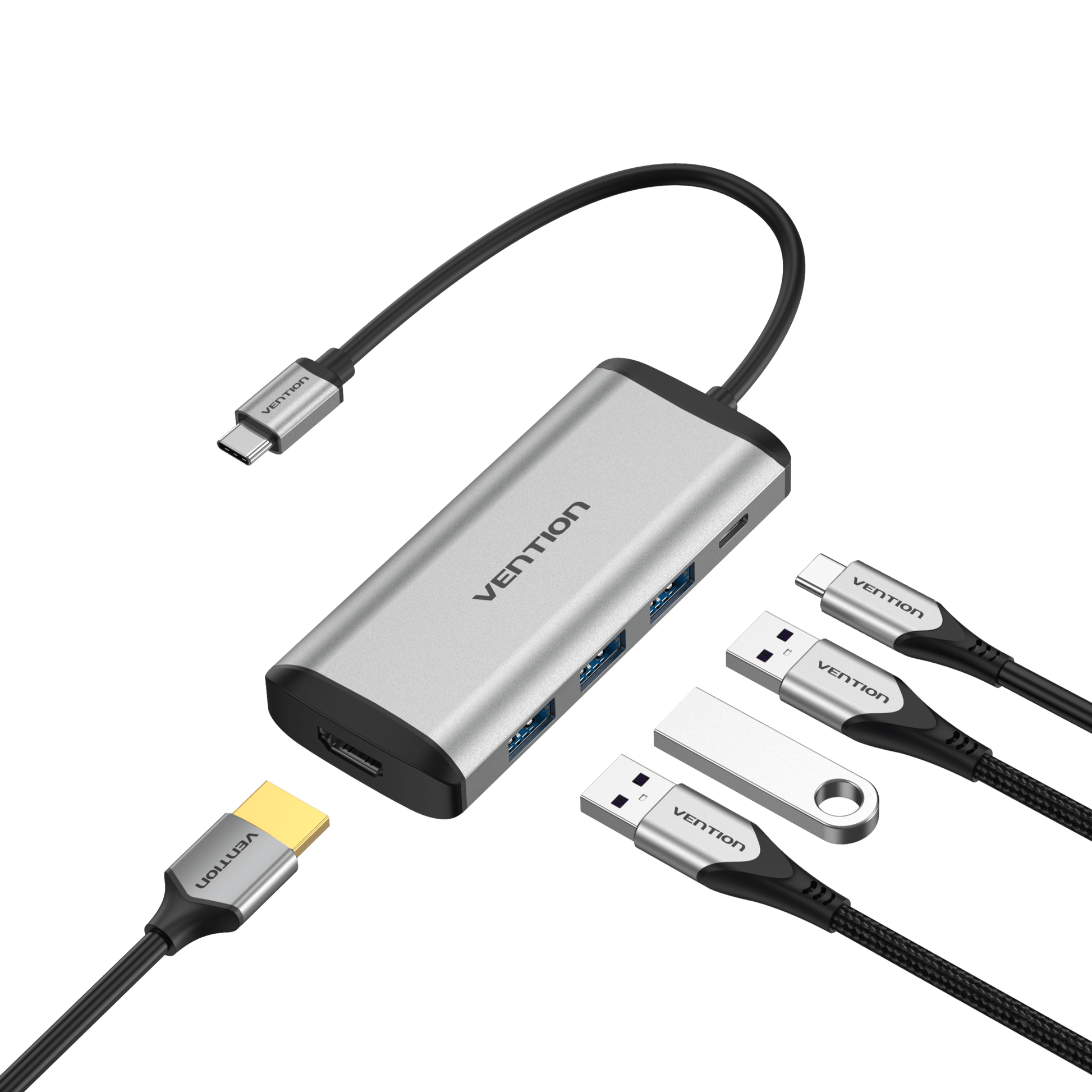 VENTION Type-C to HDMI/USB3.0*3/PD Converter