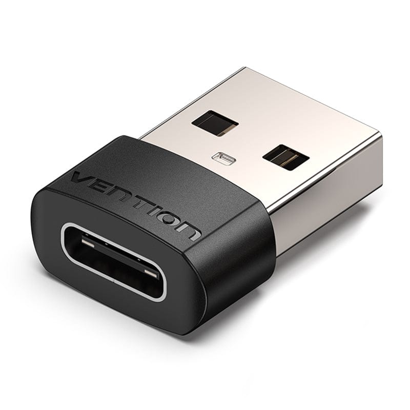 VENTION USB 2.0 Male to USB-C Female Adapter Black PVC Type