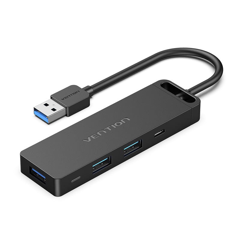 Vention USB 3.0 to USB 3.0*3/TF/SD/Micro-B HUB 0.15M Black ABS Type