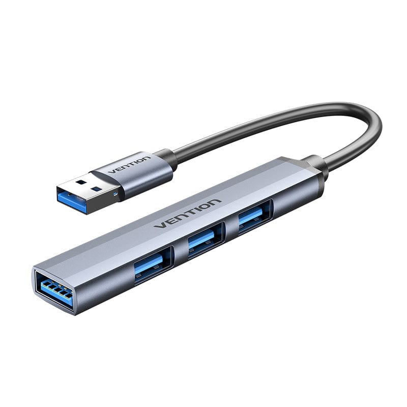 Vention USB 3.0 to USB 3.0/USB 2.0*3 Mini Hub 0.15M Gray Metal Type