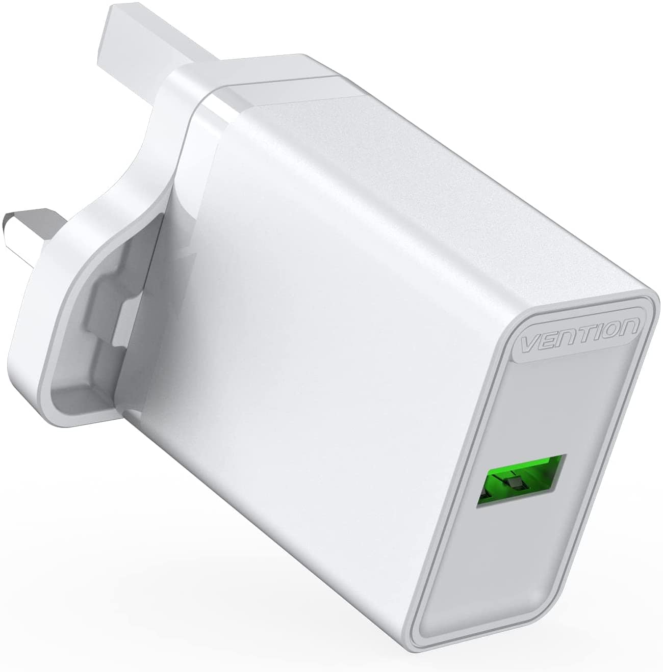 VENTION USB A+C Two-Port  USB(A+C) Wall Charger (18W/20W) UK-Plug White