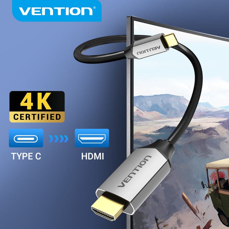 VENTION USB C HDMI 4K  Type C to HDMI 60HZ Cable Huawei P40 Mate 30 Pro MacBook Air ipad usb c Cable