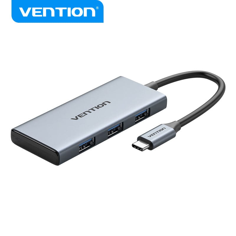 VENTION USB-C to HDMI/USB 3.0x3/SD/TF Docking Station Aluminum Alloy Type 0.15M Gray