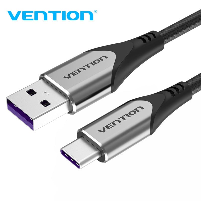 Vention USB-C to USB 2.0-A  Fast Charging Cable 0.25M Gray Aluminum Alloy Type